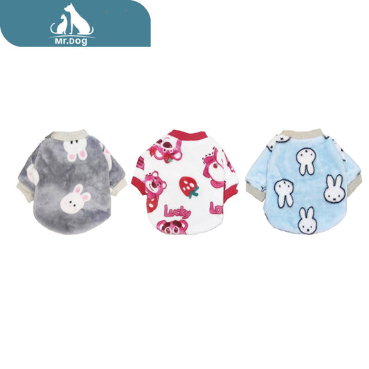 Ropa para mascota de franela de dos piernas m (Precio por 1 Pieza)