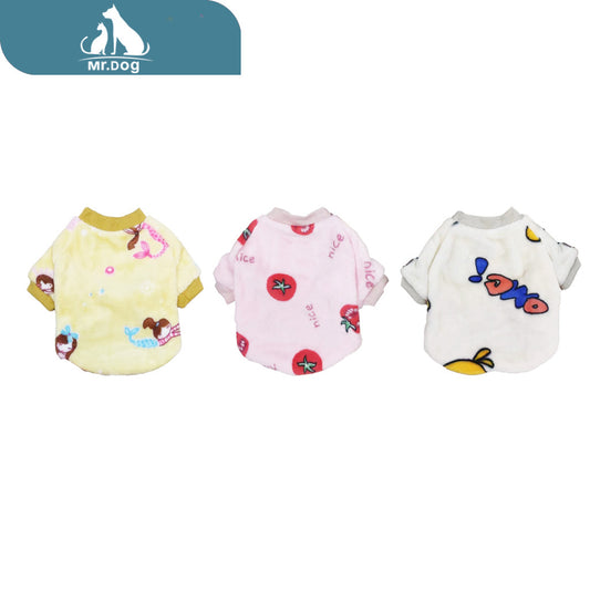 Ropa para mascota de franela de dos piernas Talla L (Precio por 1 Pieza)