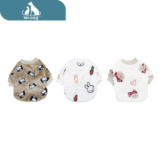 Ropa para mascota de franela de dos piernas Talla L V4 (Precio por 1 Pieza)