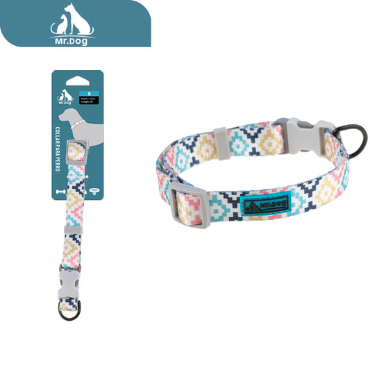 Collar con estampado digital geométrico de 1,5 cm paq. con 12 pzas