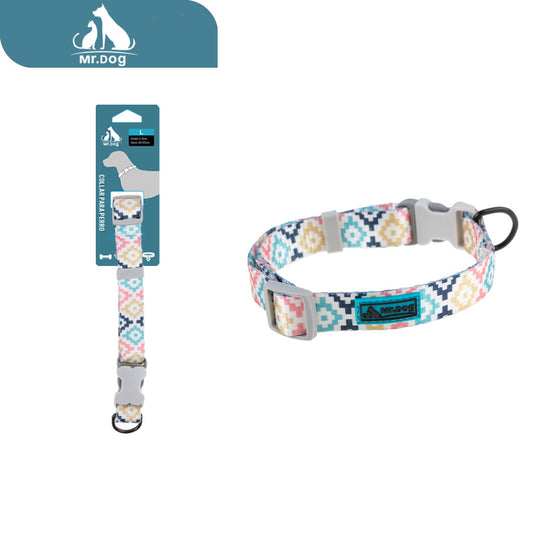 Collar con estampado digital geométrico de 2,5 cm paq. con 12 pzas