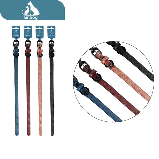 Collar kx4087 1.5 con estampado de cocodrilo y borde de corte paq. con 12 pzas