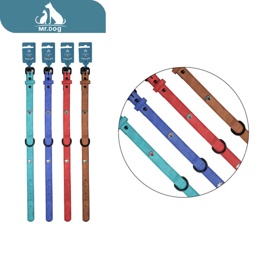 Collar 1.5 neón mediano semicircular doble huella paq. con 12 pzas