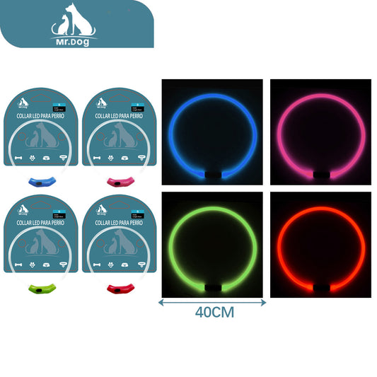 Collar led guía de luz ctyc2 s:40cm paq. con 12 pzas