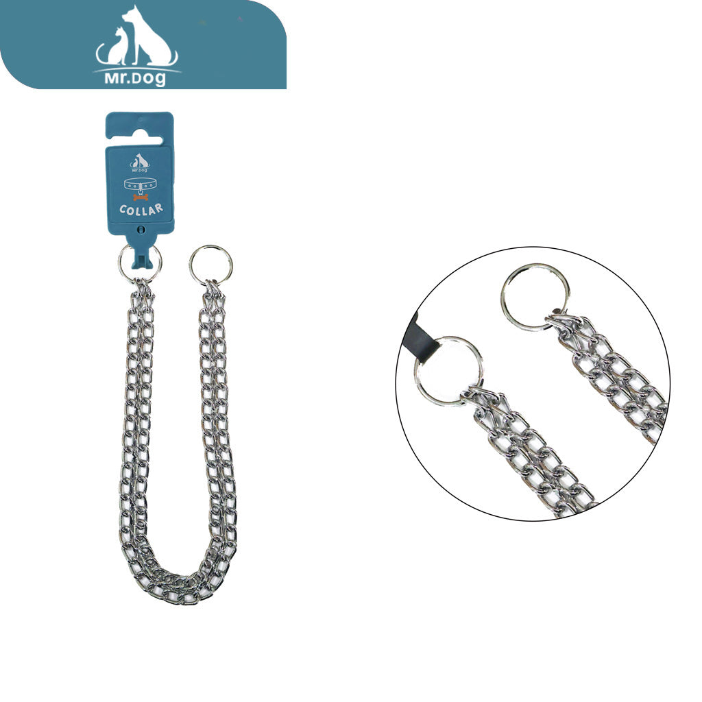 Collar metalica de cadena de hierro de 2,0 mm x 40 cm paq. con 12 pzas