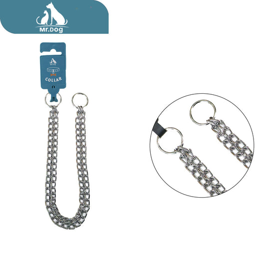 Collar metalica de cadena de hierro de 2,0 mm x 40 cm paq. con 12 pzas