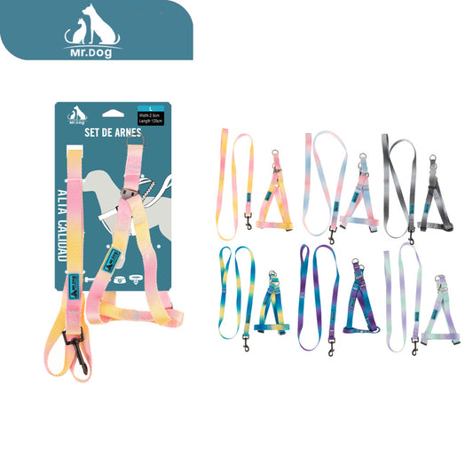 Set de Arnés de nailon de 2,5 con degradado sólido arnés de pecho en colores mixtos paq. con 12 pzas