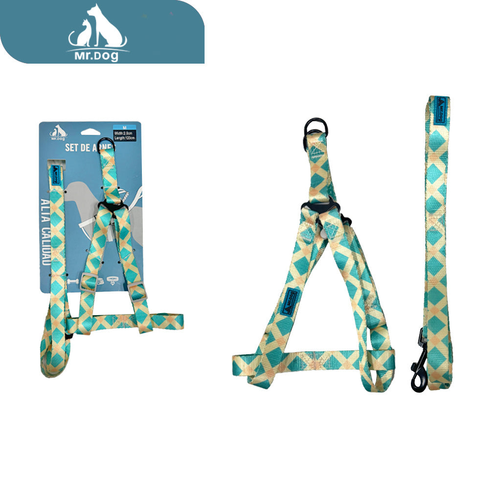 Set de Arnés de tracción 1,2m arnés de pecho triangular 2cm paq. con 12 pzas