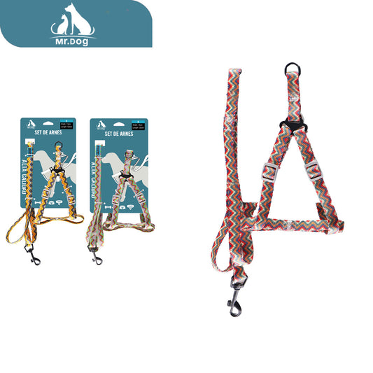 Set de Arnés de tracción 1,2m arnés de pecho triangular 1,5cm paq. con 12 pzas