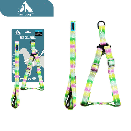 Set de Arnés de tracción 1,2m arnés de pecho triangular 2cm paq. con 12 pzas