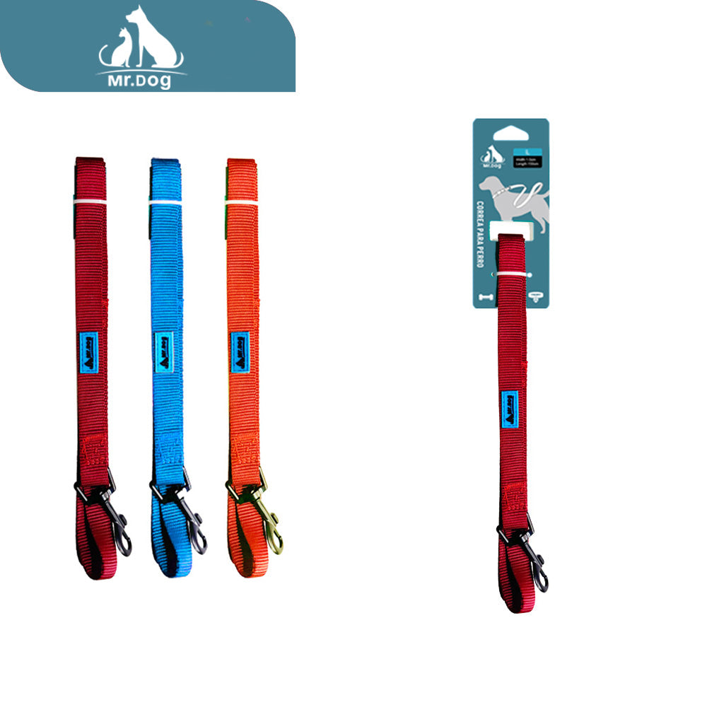Set de mascota de correa y arnés de pecho con estampado de macarrones de 120 cm x 2,5 cm paq. con 12 pzas