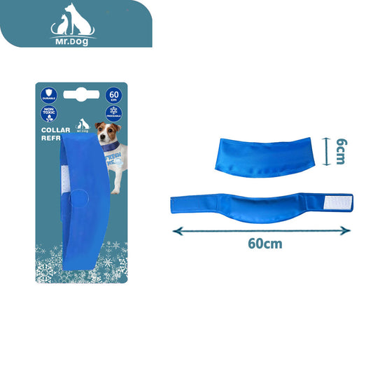 Collar refrescante collarín refrescante 606cm azul 90g paq. con 12 pzas