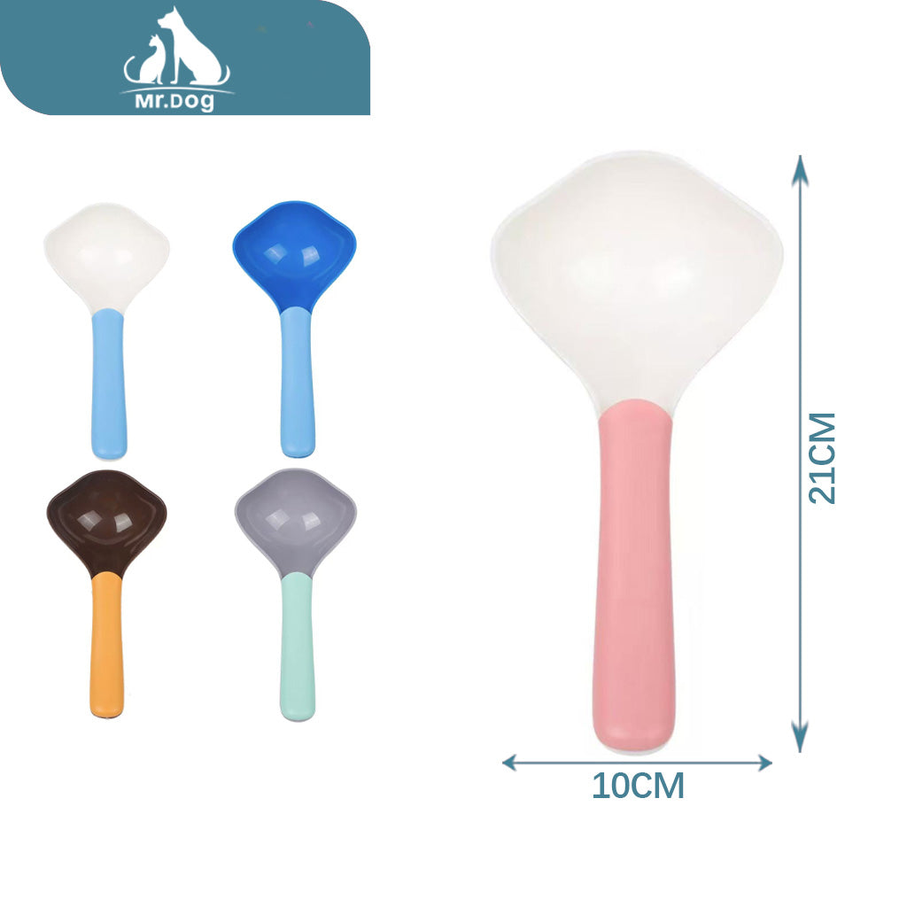 Pala para comida para perros bicolor ls001, 21×10 x 4 cm, 38 g paq. con 12 pzas